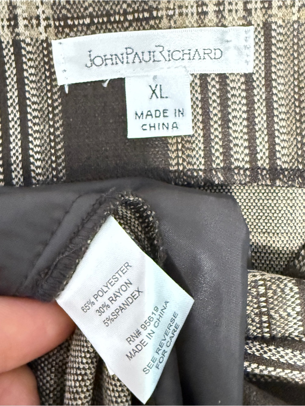 #21) Plaid Brown & Cream Vest - - Picture 5 of 5